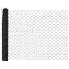 vidaXL Hexagon Fence 1.4 x 50 m PVC Grey 5