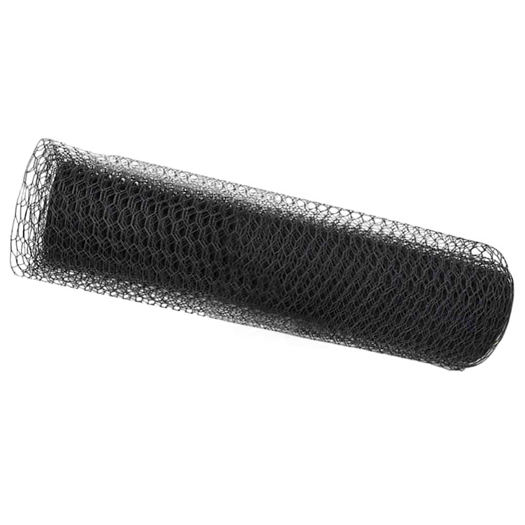 vidaXL Hexagon Fence 0.4 x 100 m PVC Grey 2