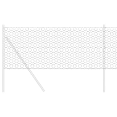 vidaXL Hexagon Fence 0.8 x 100 m PVC Grey 3