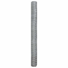 vidaXL Hexagon Fence 1.6 x 25 m Galvanised steel Silver 6