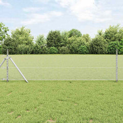 vidaXL Hexagon Fence 0.5 x 50 m Galvanised steel Silver 1