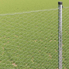 vidaXL Hexagon Fence 1.5 x 50 m Galvanised steel Silver 4
