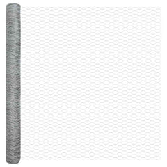 vidaXL Hexagon Fence 1.6 x 50 m Galvanised steel Silver 5