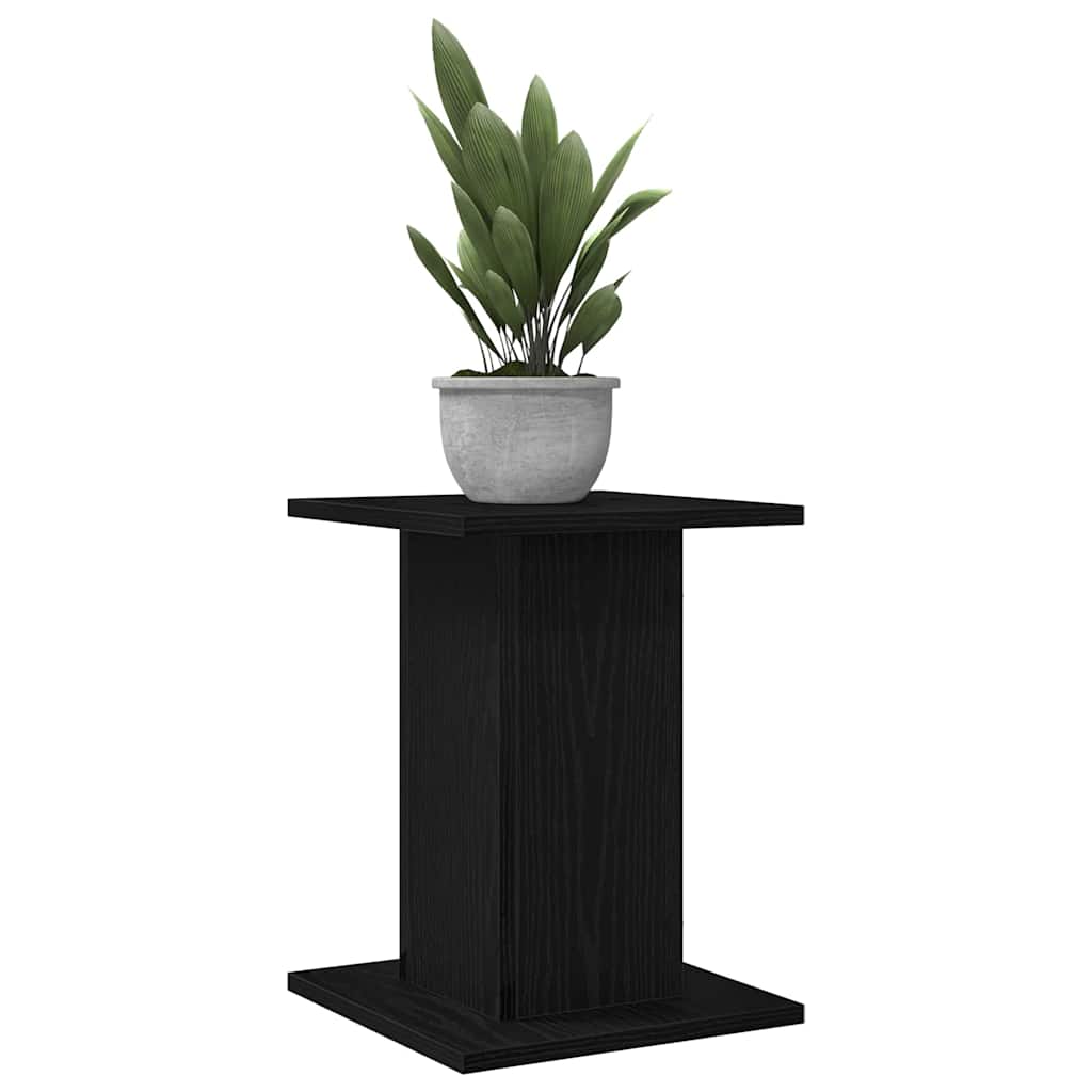 vidaXL Plant Stand 2 pcs Black Oak 30 x 30 x 40 cm Engineered wood 3