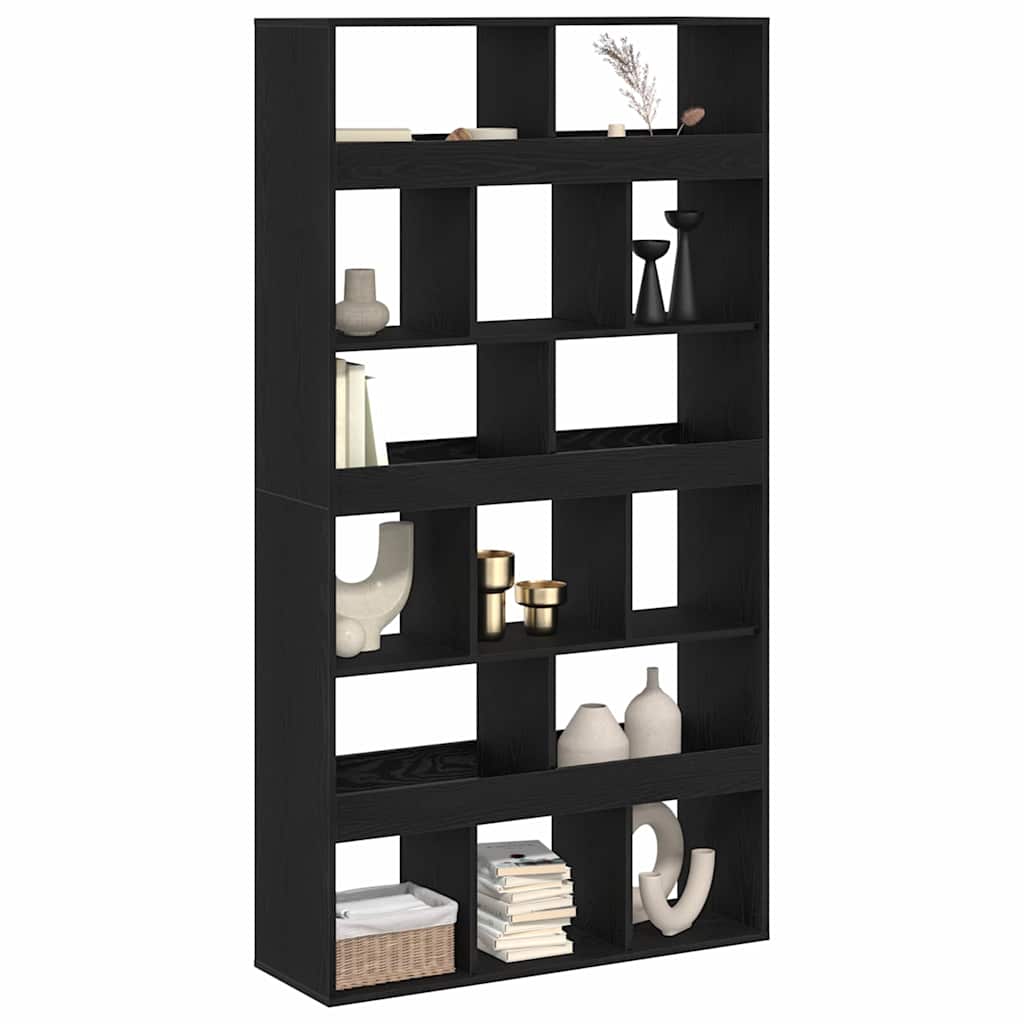 Bookcase 100x33x187.5 cm Engineered Wood Black oak