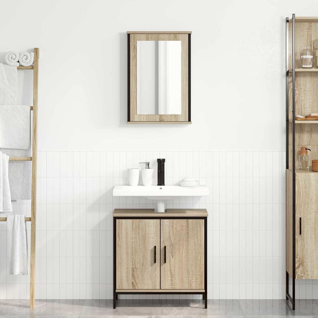 vidaXL Bathroom Furniture Set 2 pcs Brown 60 x 30 x 60 cm 1