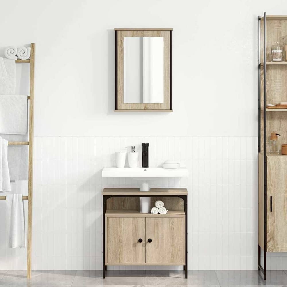 vidaXL Bathroom Furniture Set 2 pcs Brown 60 x 30 x 60 cm 1