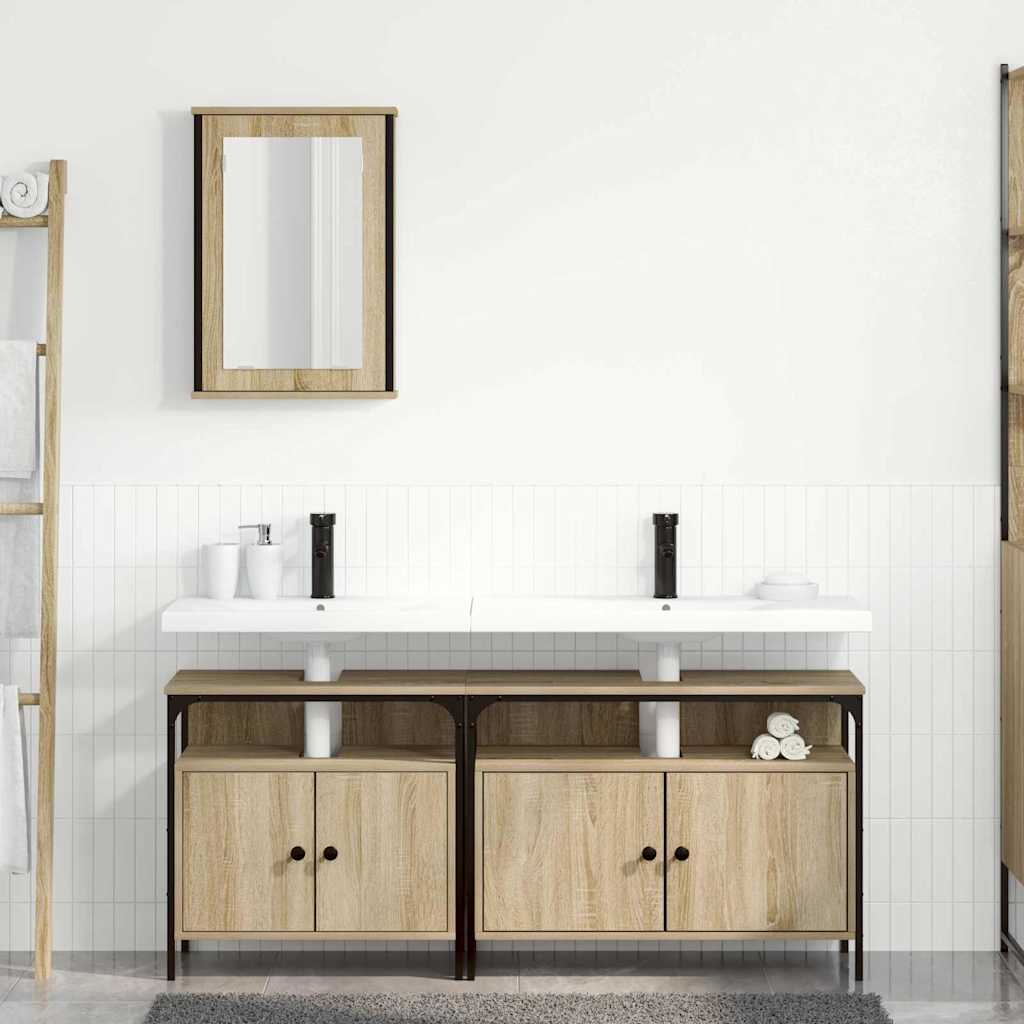 vidaXL Bathroom Furniture Set 3 pcs Brown 80 x 30 x 60 cm 4