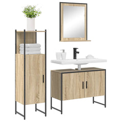 vidaXL Bathroom Furniture Set 3 pcs Brown 33 x 33 x 120.5 cm 3