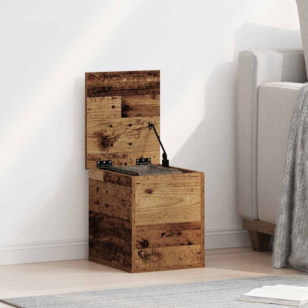 vidaXL Storage Box Old Wood 30 x 35 x 35 cm Engineered Wood 1