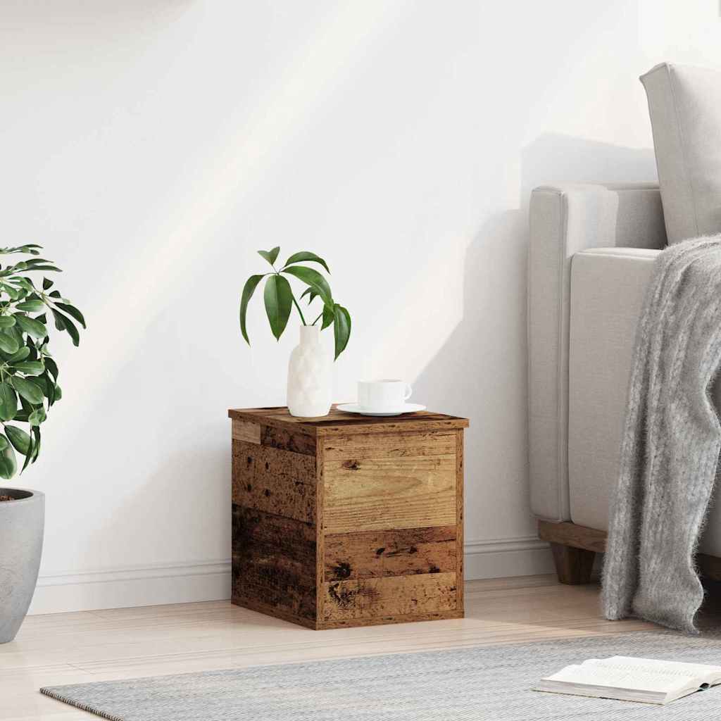 vidaXL Storage Box Old Wood 30 x 35 x 35 cm Engineered Wood 4