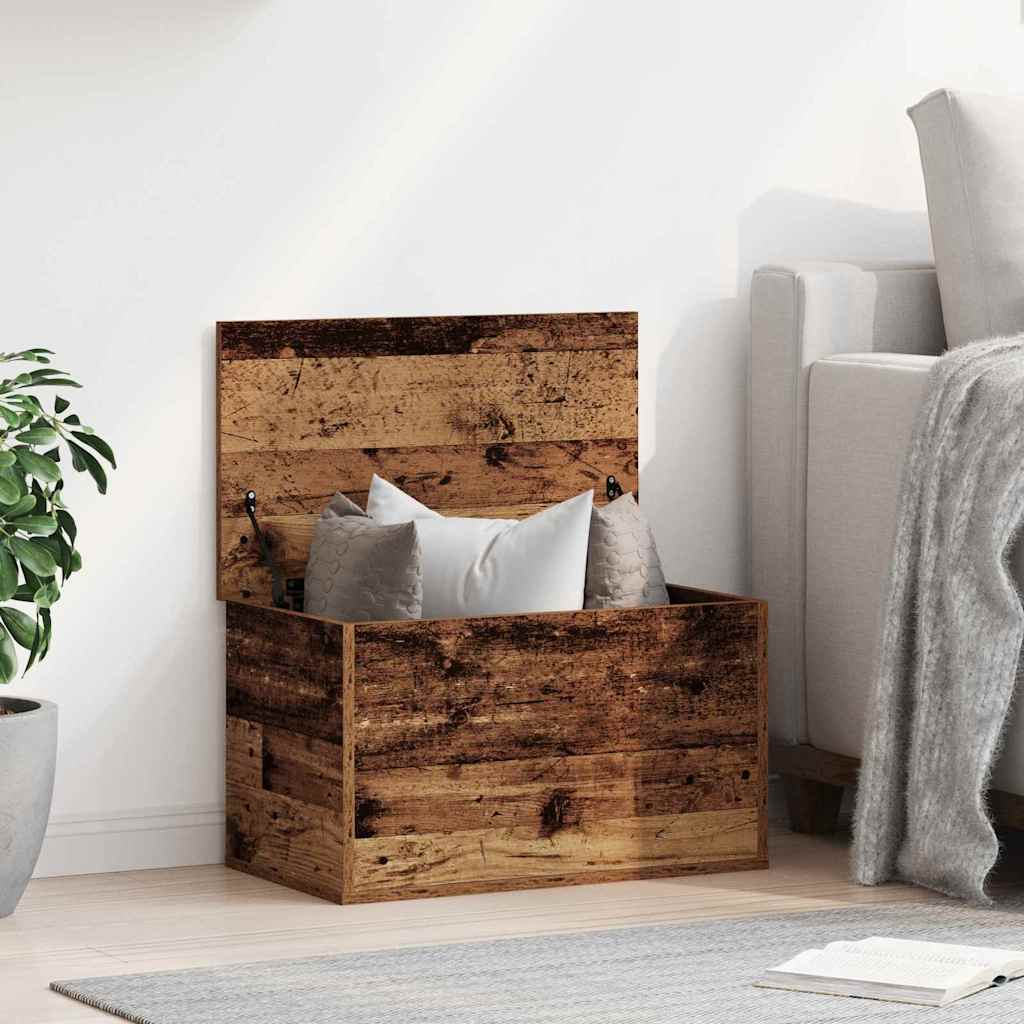 vidaXL Storage Box Old Wood 60 x 35 x 35 cm Engineered Wood 1