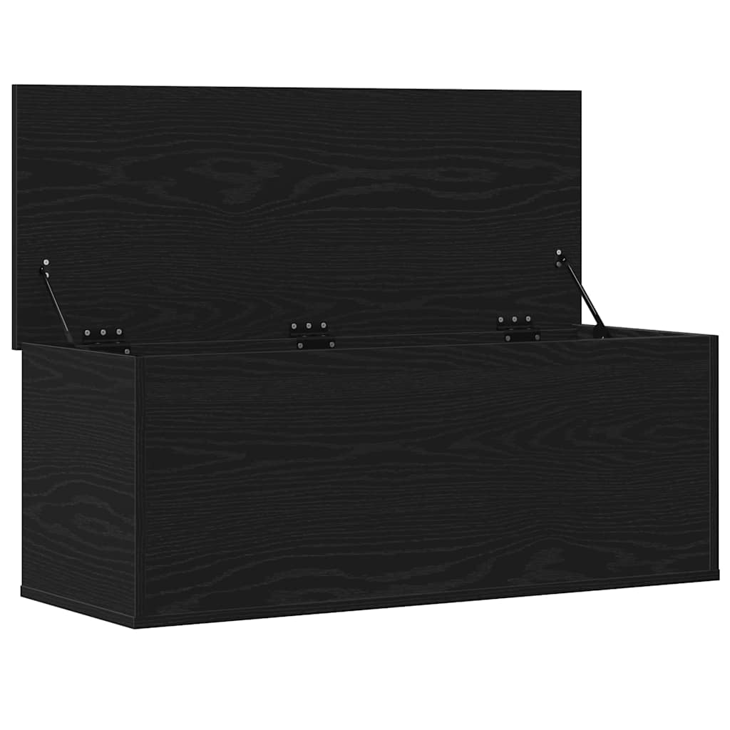 vidaXL Storage Box Black Oak 90 x 35 x 35 cm Engineered Wood 5