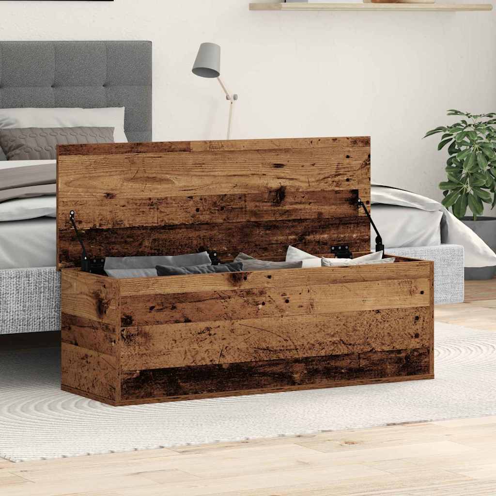 Storage Box 102x35x35 cm Engineered Wood Old wood