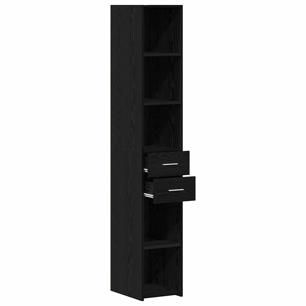 Highboard 30x42.5x185 cm Engineered Wood Black oak