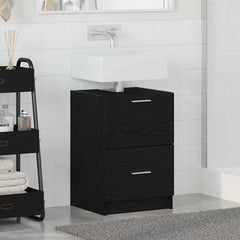 vidaXL Bathroom Cabinet Black Oak 40 x 37 x 59 cm Engineered wood 4
