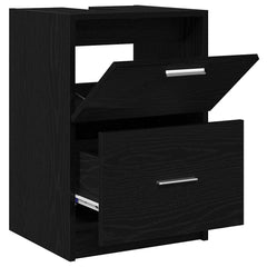 vidaXL Bathroom Cabinet Black Oak 40 x 37 x 59 cm Engineered wood 5