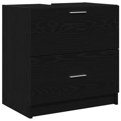vidaXL Bathroom Cabinet Black Oak 59 x 37 x 59 cm Engineered wood 2