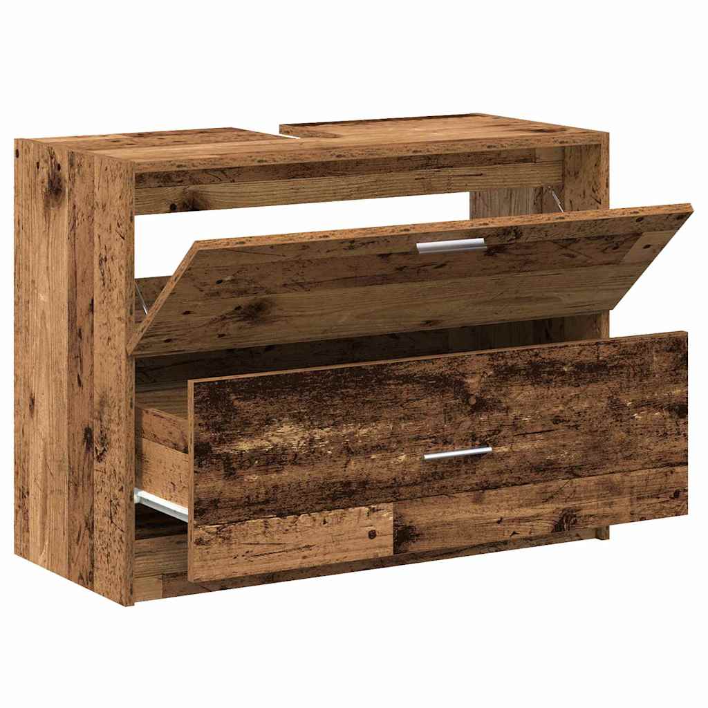 vidaXL Bathroom Cabinet Old Wood 78 x 37 x 59 cm Engineered wood 5
