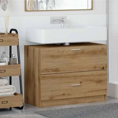 Sink Cabinet Engineered Wood 78 x 37 x 59 cm Artisan oak