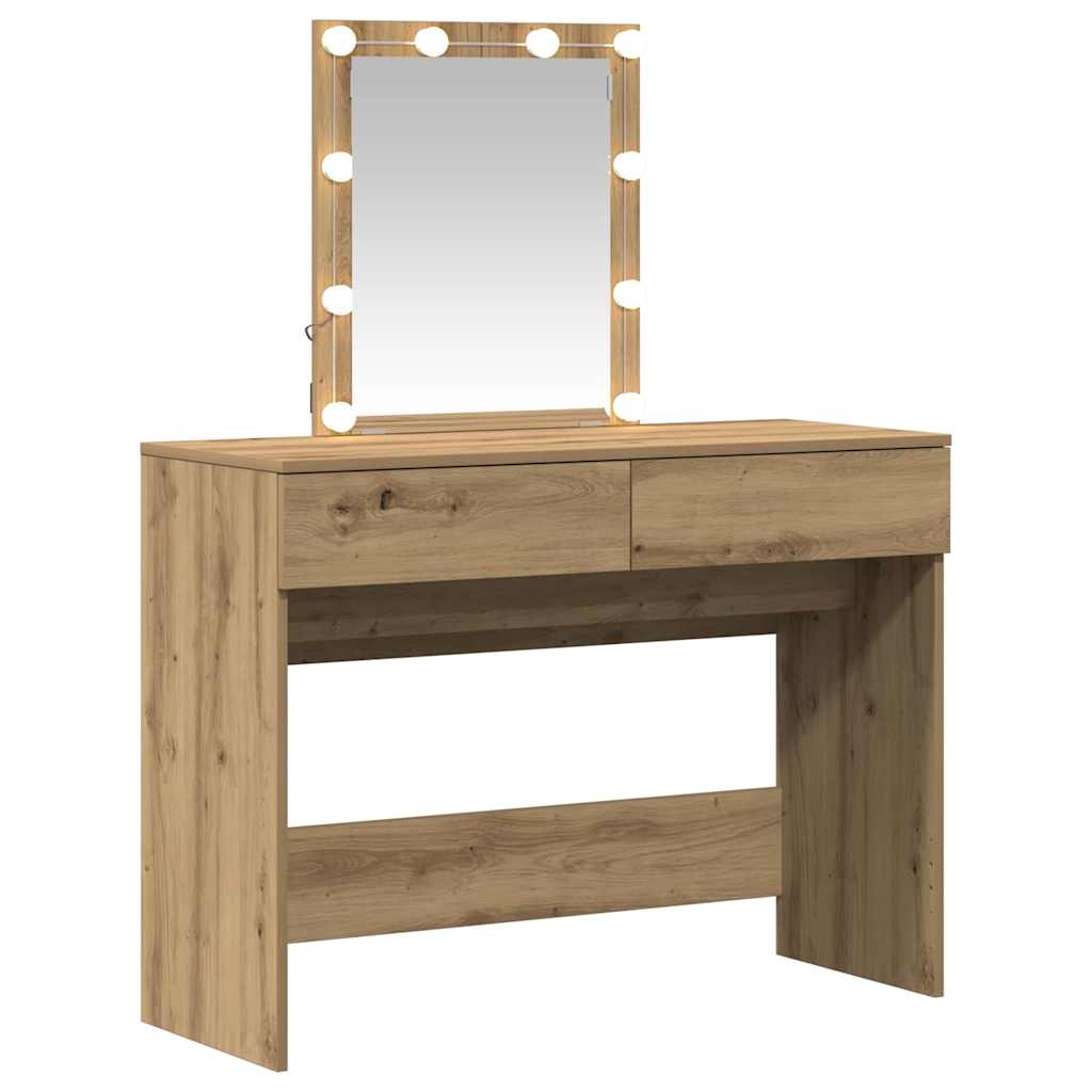 vidaXL Dressing Table Artisan Oak 100 x 40 x 130 cm Engineered Wood 2