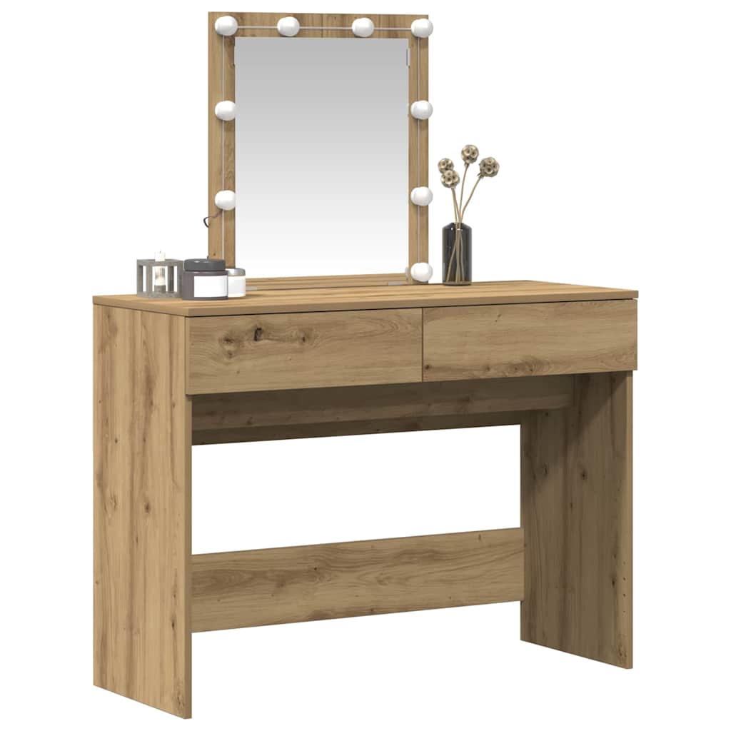 vidaXL Dressing Table Artisan Oak 100 x 40 x 130 cm Engineered Wood 3