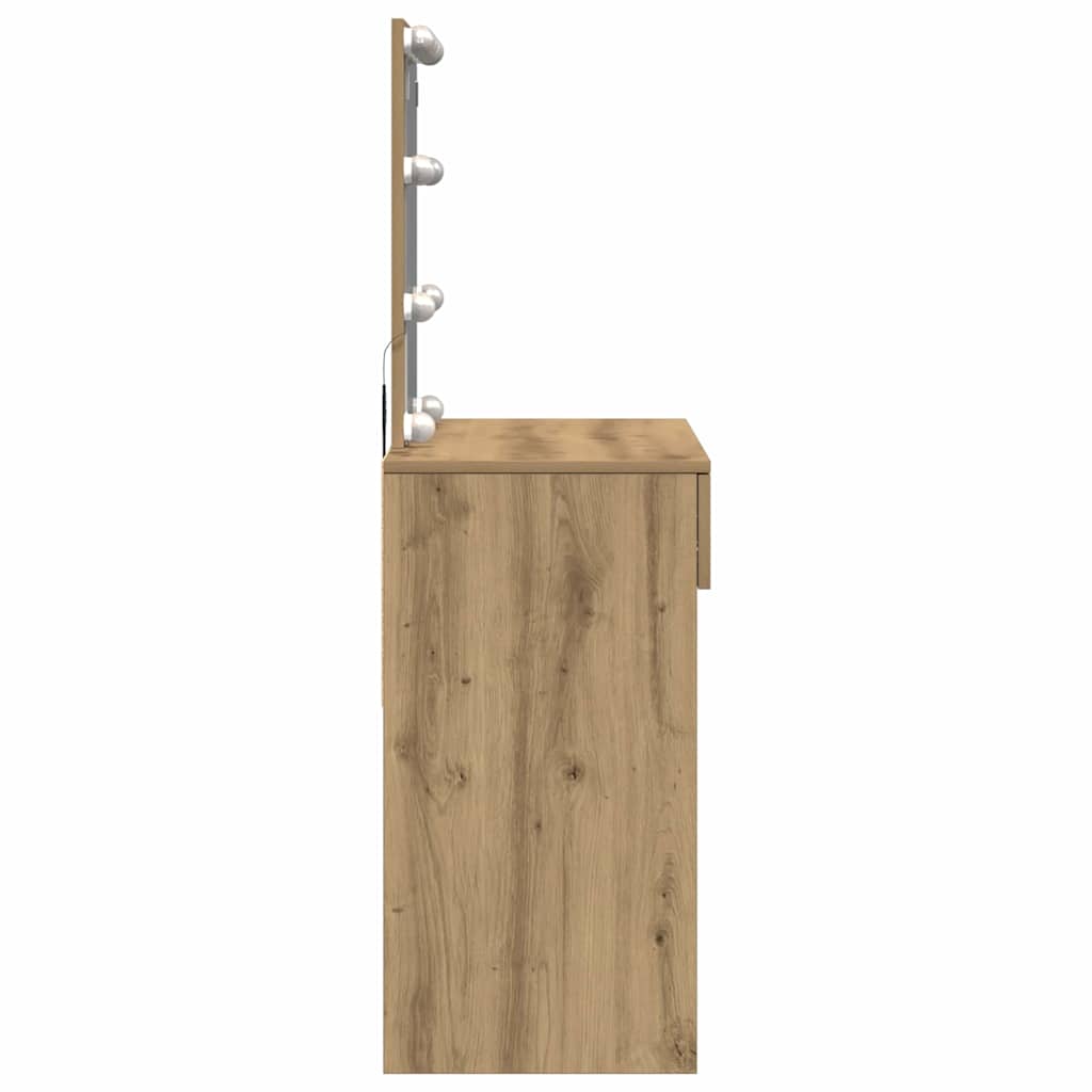 vidaXL Dressing Table Artisan Oak 100 x 40 x 130 cm Engineered Wood 6
