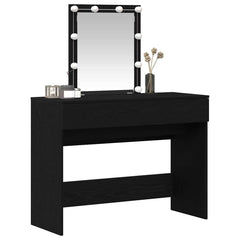 vidaXL Dressing Table Black Oak 100 x 40 x 130 cm Engineered Wood 3