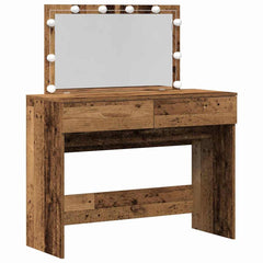 vidaXL Dressing Table Old Wood 100 x 40 x 120 cm Engineered Wood 2
