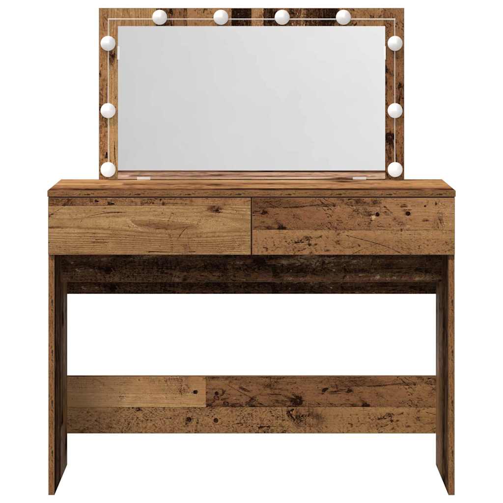 vidaXL Dressing Table Old Wood 100 x 40 x 120 cm Engineered Wood 5