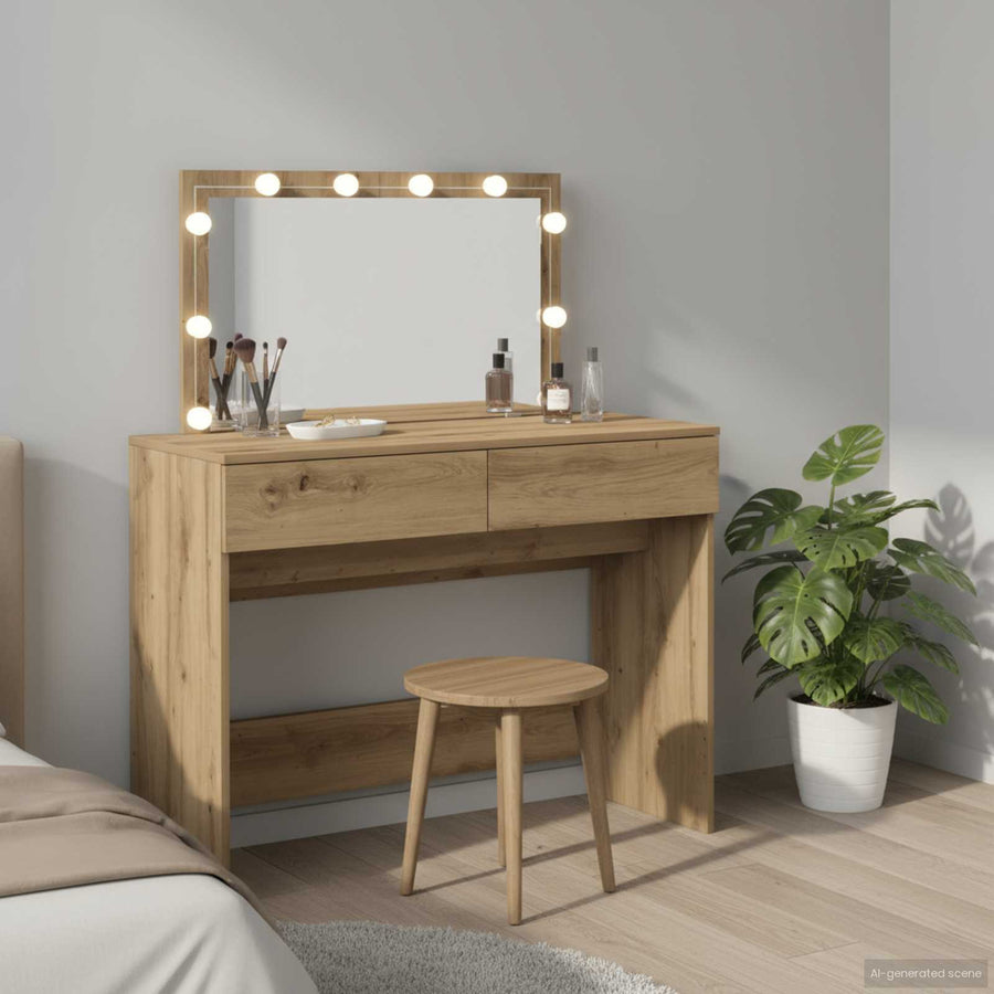 vidaXL Dressing Table Artisan Oak 100 x 40 x 120 cm Engineered Wood 1