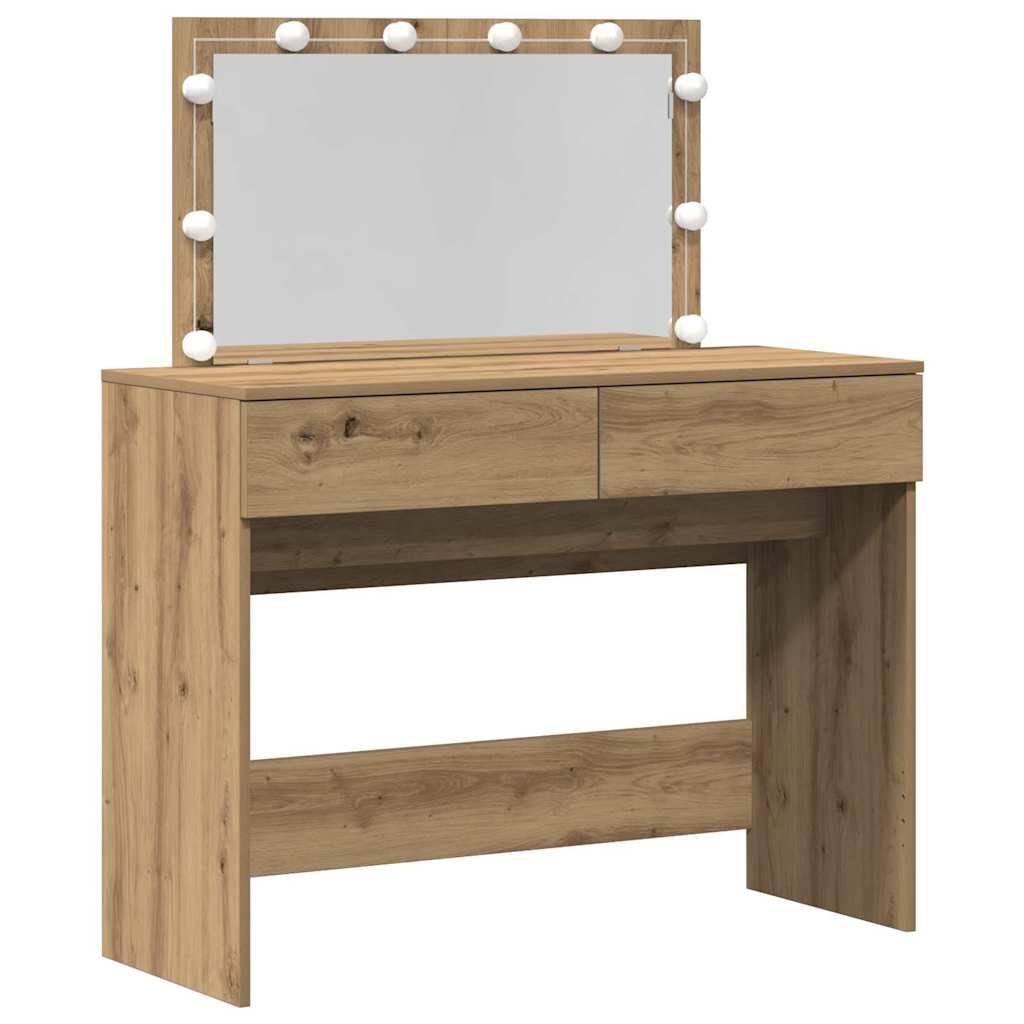 vidaXL Dressing Table Artisan Oak 100 x 40 x 120 cm Engineered Wood 2