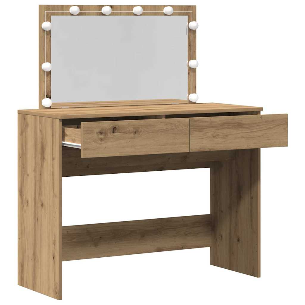 vidaXL Dressing Table Artisan Oak 100 x 40 x 120 cm Engineered Wood 4