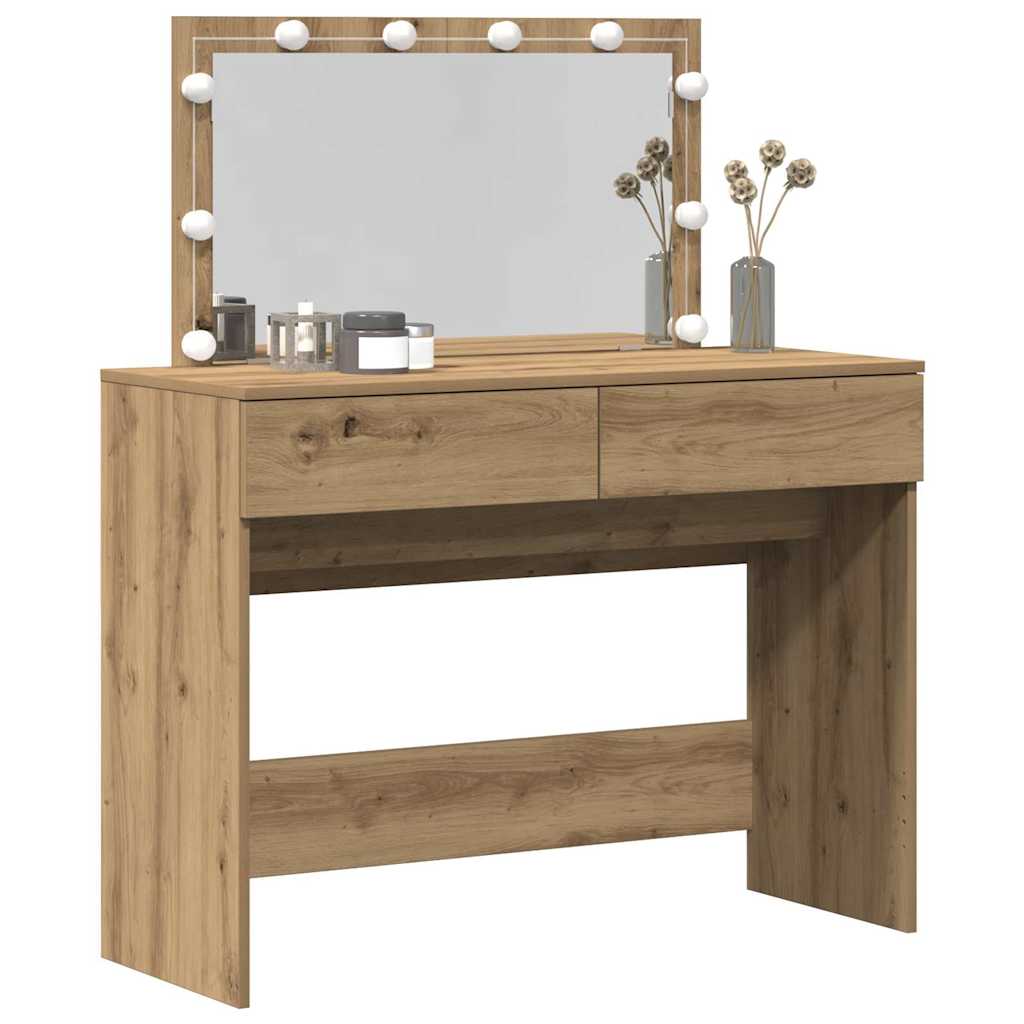 vidaXL Dressing Table Artisan Oak 100 x 40 x 120 cm Engineered Wood 3