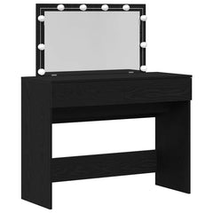 vidaXL Dressing Table Black Oak 100 x 40 x 120 cm Engineered Wood 2