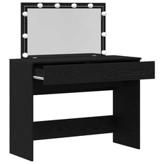 vidaXL Dressing Table Black Oak 100 x 40 x 120 cm Engineered Wood 4
