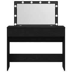 vidaXL Dressing Table Black Oak 100 x 40 x 120 cm Engineered Wood 5