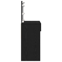 vidaXL Dressing Table Black Oak 100 x 40 x 120 cm Engineered Wood 6