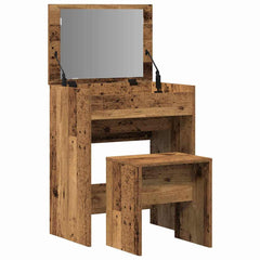 vidaXL Dressing Table 2 pcs Old Wood 60 x 40 x 75 cm Engineered Wood 5