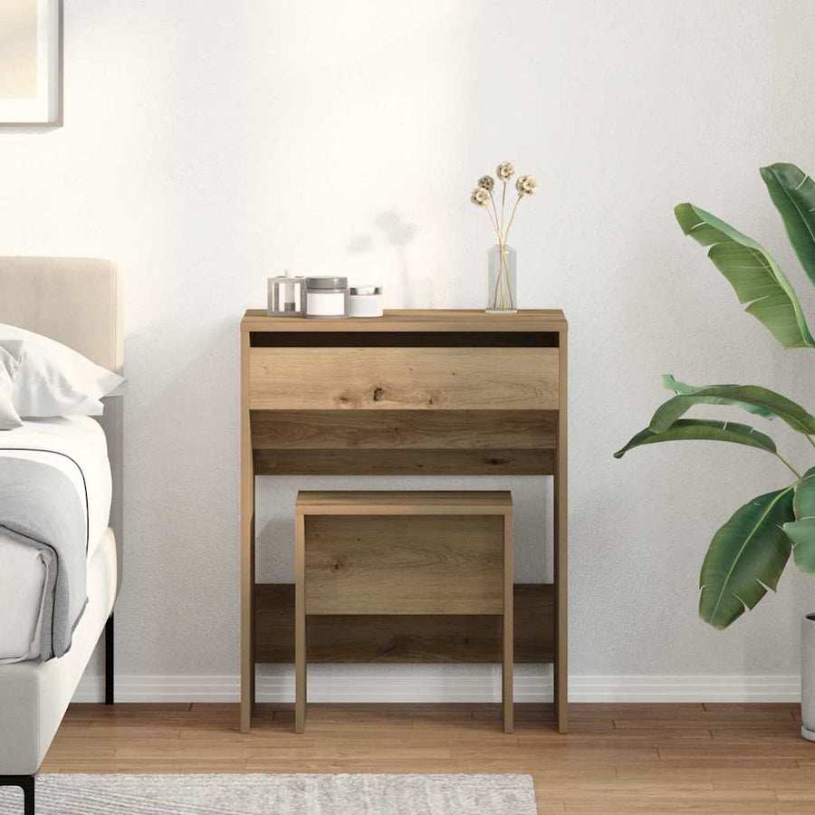 vidaXL Dressing Table 2 pcs Artisan oak 60 x 40 x 75 cm 1