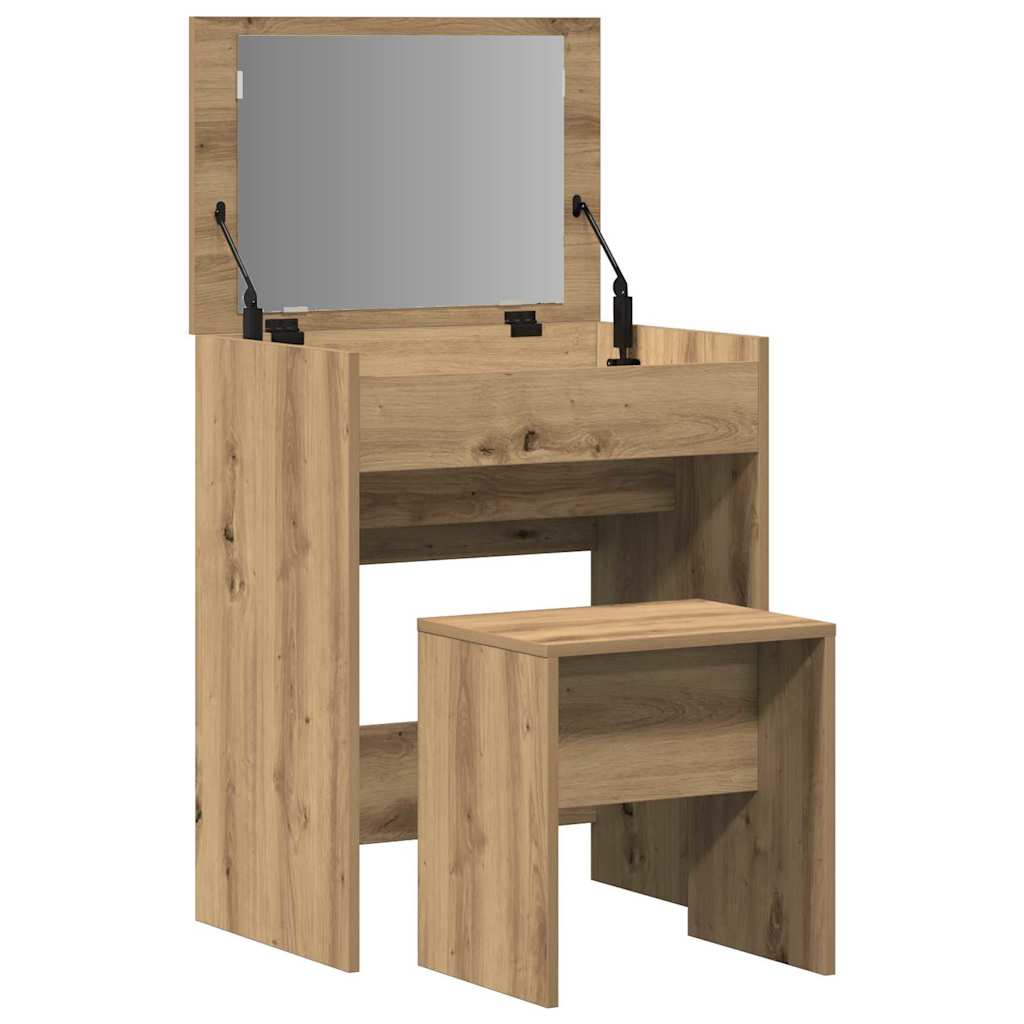 vidaXL Dressing Table 2 pcs Artisan oak 60 x 40 x 75 cm 5