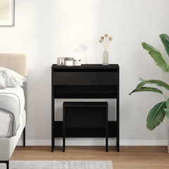 vidaXL Dressing Table 2 pcs Black oak 60 x 40 x 75 cm Engineered Wood 1