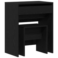 Dressing Table and Stool 60x40x113,5 cm Black oak