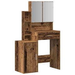 vidaXL Dressing Table Old Wood 80 x 35 x 132 cm Engineered Wood 2