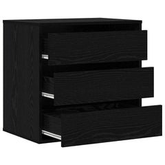 vidaXL Drawer Cabinet 3-Drawer Black 61 x 41 x 58 cm Engineered Wood 5