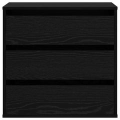 vidaXL Drawer Cabinet 3-Drawer Black 61 x 41 x 58 cm Engineered Wood 6