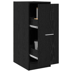 vidaXL Apothecary Cabinet Black oak 30 x 41 x 77.5 cm Engineered wood 3