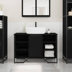 vidaXL Bathroom Sink Cabinet Black Oak 91 x 35 x 60 cm Engineered wood 1