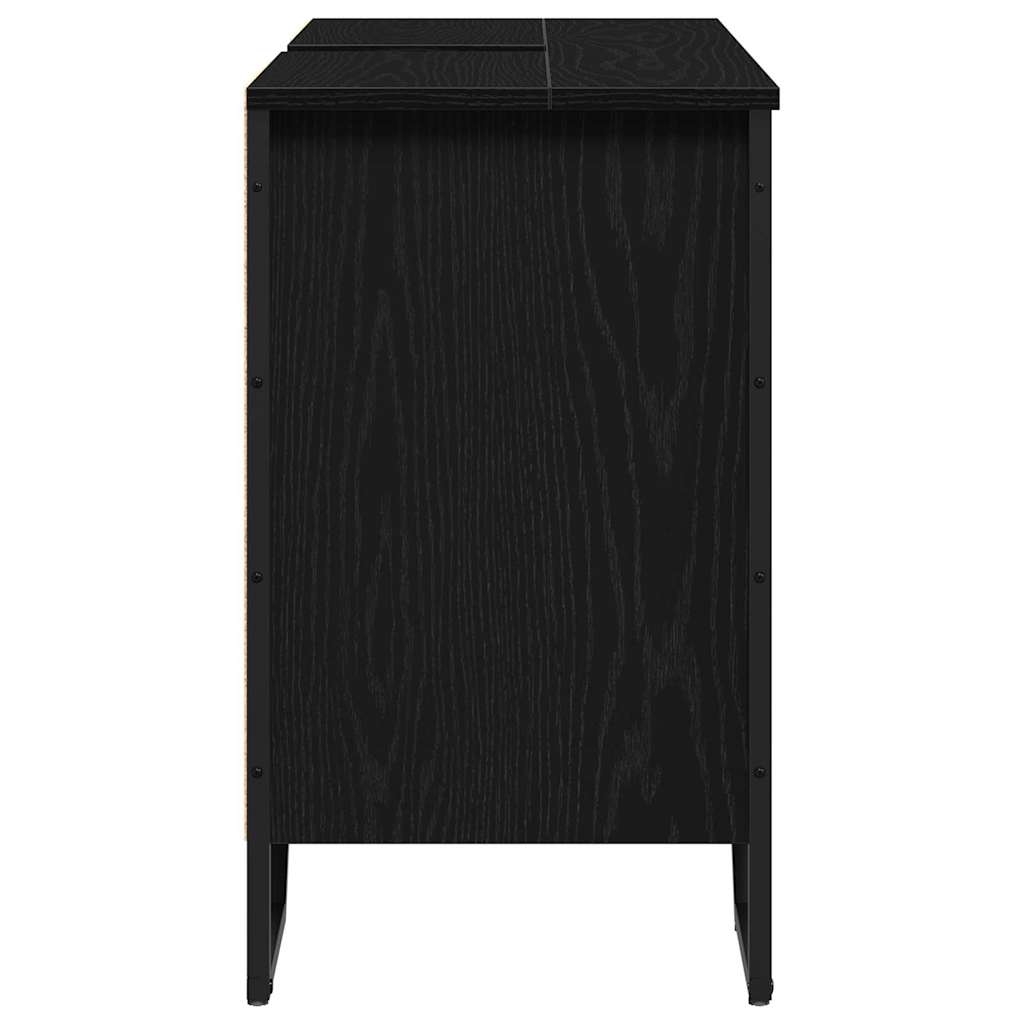 vidaXL Bathroom Sink Cabinet Black Oak 91 x 35 x 60 cm Engineered wood 6