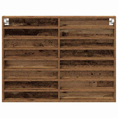 vidaXL Display Cabinet Wall-Mounted Old Wood 100 x 8.5 x 75 cm 6